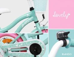 Amigo Lovely Meisjesfiets - Kinderfiets 12 Inch - Turquoise -Winkel Voor Fietsbenodigdheden 1200x920 6