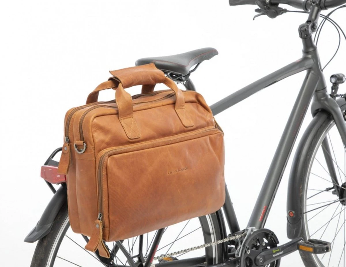 New Looxs Cali Laptoptas Fietstas - Leer - 15 Inch Laptopvak - 17 Liter - Cognac 16 New Looxs Cali Laptoptas Fietstas - Leer - 15 Inch Laptopvak - 17 Liter - Cognac - Afbeelding 14