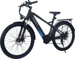 Elektrische Fiets Off-Road | E-Fietsen | Electric Mountain Bike | E-bike | 250W Motor | 26 Inch | Zwart BK7 -Winkel Voor Fietsbenodigdheden 1200x946