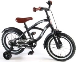 Volare Black Cruiser Kinderfiets - Jongens - 14 Inch - Zwart - 95% Afgemonteerd -Winkel Voor Fietsbenodigdheden 1200x982
