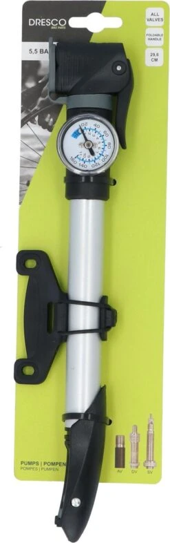 Dresco Mini Pomp Met Manometer 29,6cm - Fietspomp 8 Dresco Mini Pomp Met Manometer 29,6cm - Fietspomp -Winkel Voor Fietsbenodigdheden 377x1200