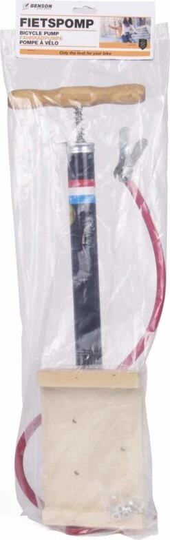 Benson Nederlandse Klassieke Fietspomp - Houten Voetplaat - Max Druk 3 Bar -Winkel Voor Fietsbenodigdheden 378x1200