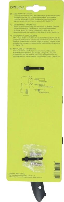 Dresco Mini Pomp Met Manometer 29,6cm - Fietspomp 7 Dresco Mini Pomp Met Manometer 29,6cm - Fietspomp -Winkel Voor Fietsbenodigdheden 384x1200