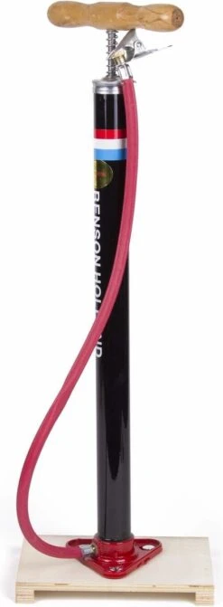 Benson Nederlandse Klassieke Fietspomp - Houten Voetplaat - Max Druk 3 Bar -Winkel Voor Fietsbenodigdheden 442x1200