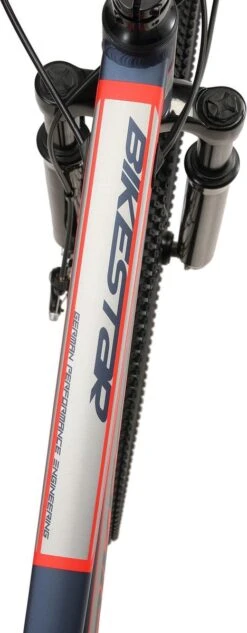 Bikestar 24 Inch 21 Speed Hardtail MTB Sport, Blauw / Rood -Winkel Voor Fietsbenodigdheden 468x1200