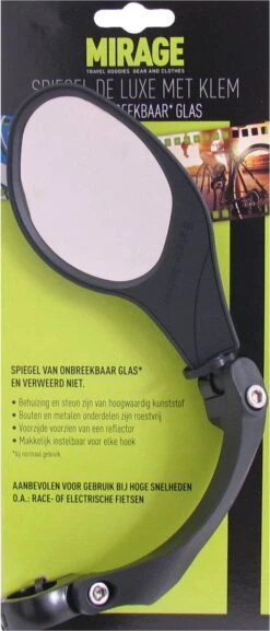 Mirage Fietsspiegel - Verstelbaar - Stuurbevestiging 22.2 Mm - Zwart -Winkel Voor Fietsbenodigdheden 514x1200