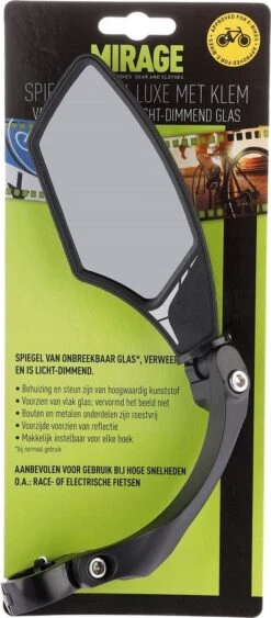 Fietsspiegel - Spiegel Mirage Links - Dimmend Glas - Multi-verstelbaar - Voor Speed-pedelec -Winkel Voor Fietsbenodigdheden 526x1200