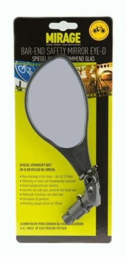 Mirage Fietsspiegel Bar-end E-bike Eye-d Links/rechts Zwart -Winkel Voor Fietsbenodigdheden 591x1200