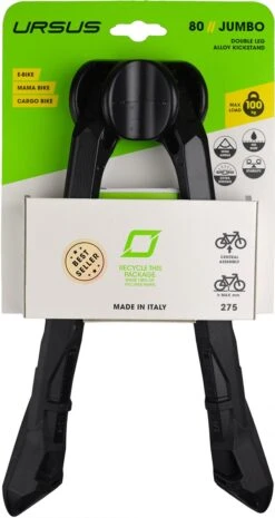 Standaard 2-Poot Ursus Jumbo Zwart 26" / 275mm -Winkel Voor Fietsbenodigdheden 637x1200