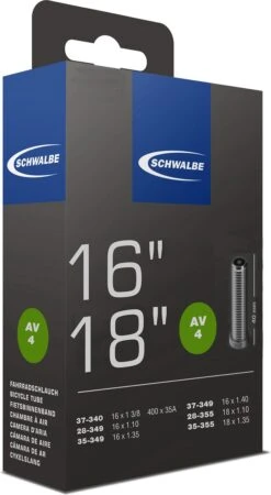 Schwalbe Binnenband - AV4 - 16 Inch X 1 3/8 - 18 X 1.35 - Auto Ventiel - 40mm -Winkel Voor Fietsbenodigdheden 658x1200 2