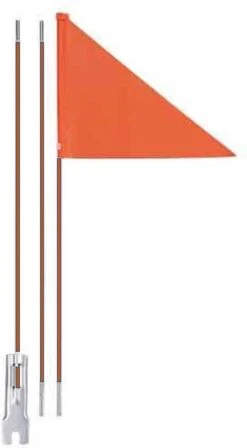 Fietsvlag Icetoolz Oranje Met Fiberglas - Deelbare Stang 150 Cm -Winkel Voor Fietsbenodigdheden 661x1200
