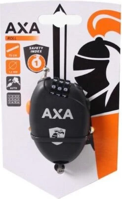 Axa Roll - Retractable Kabelcijferslot - 75 Cm - Zwart - AXA Cijferslot - Kabelslot - Voor Ski's - Snowboards - Fiets - Gereedschap - Racefiets - Mountainbike - Backpack -Winkel Voor Fietsbenodigdheden 735x1200