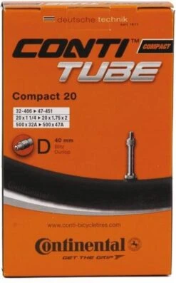 Continental Compact 20 - Binnenband Fiets - Frans Ventiel - 40 Mm - 20 X 1 1/4 - 1 3/8 - 1.75 - 2.00 -Winkel Voor Fietsbenodigdheden 747x1200