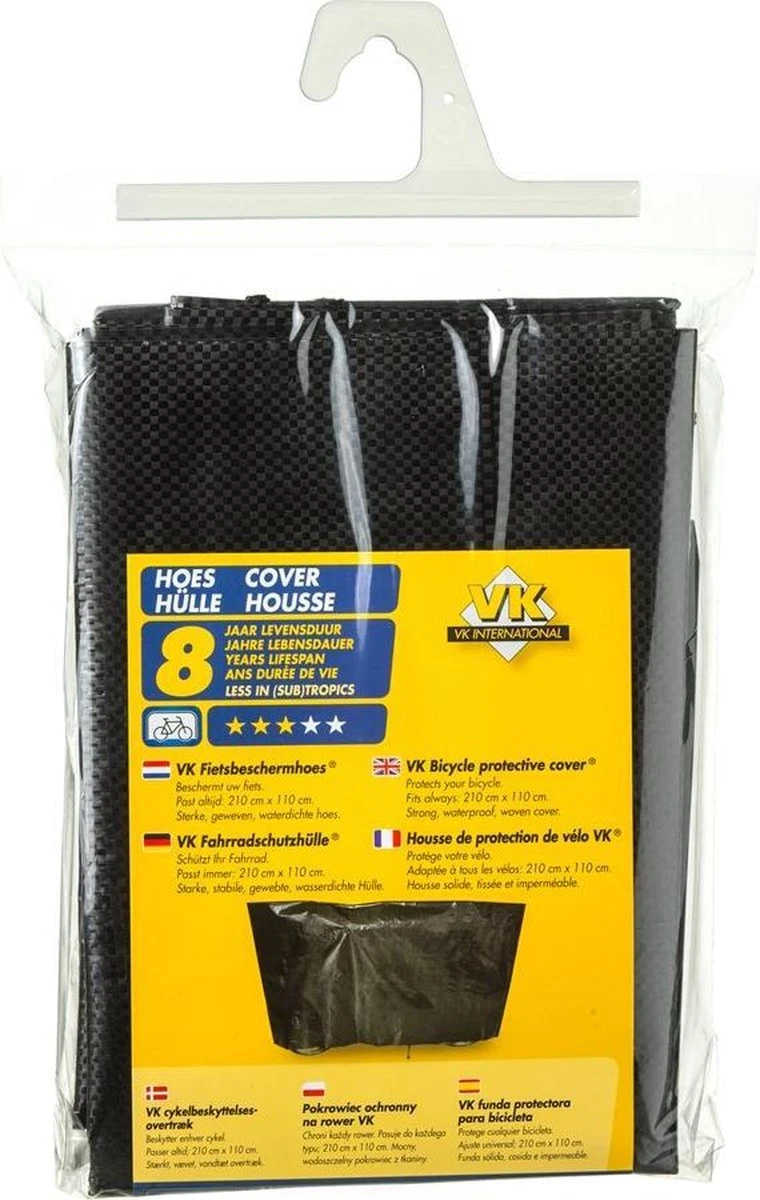 VK Fietsbeschermhoes (11) HOES Zwart Z/ringen 4 VK Fietsbeschermhoes (11) HOES Zwart Z/ringen - Afbeelding 2
