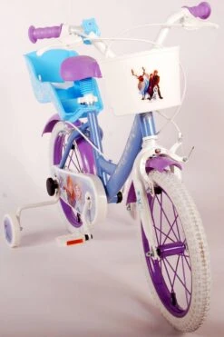Disney Frozen 2 Kinderfiets - Meisjes - 16 Inch - Blauw - Twee Handremmen -Winkel Voor Fietsbenodigdheden 799x1200