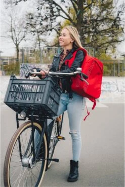 Urban Proof Recycled Fietskrat - 30 L - Warmroze -Winkel Voor Fietsbenodigdheden 803x1200 1