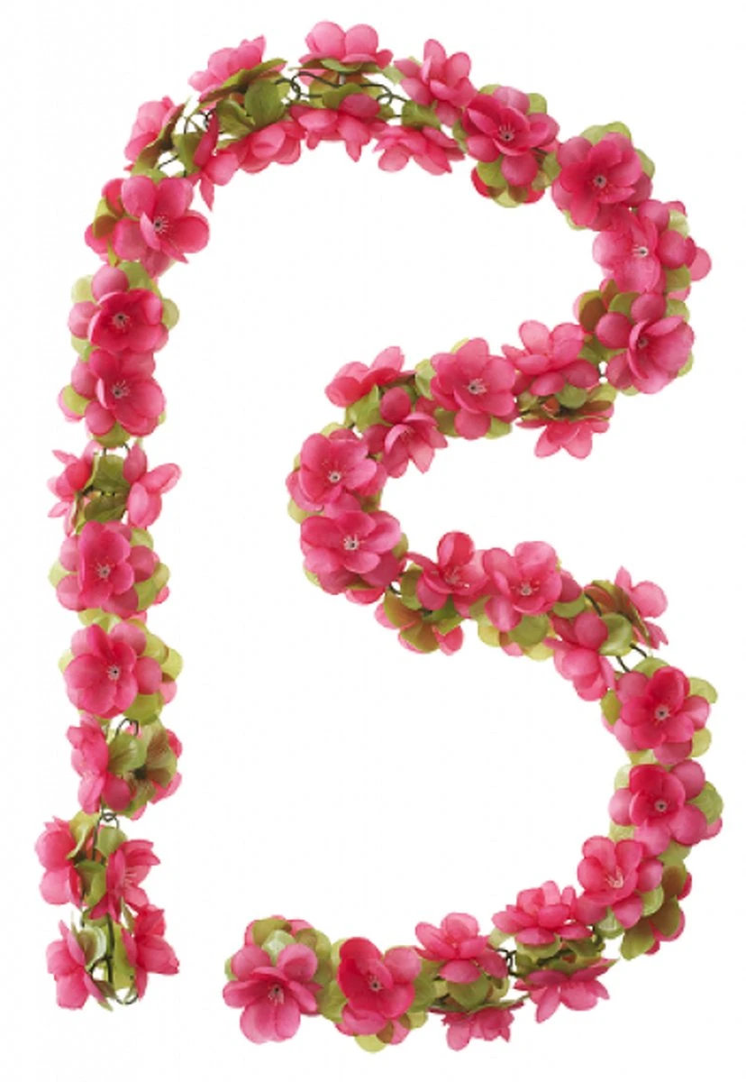 Basil Flower Garland Bloemenstreng - Roze 6 Basil Flower Garland Bloemenstreng - Roze - Afbeelding 4
