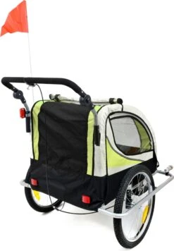 Fietkar - 2 Kinderen - Met Schokbreker - Lime -Winkel Voor Fietsbenodigdheden 833x1200 3