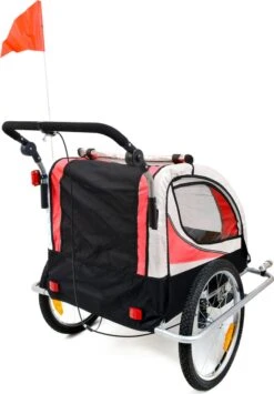 Fietskar Voor Kinderen - Met Buggyfunctie - En Schokbrekers - Rood -Winkel Voor Fietsbenodigdheden 834x1200 3