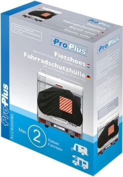 ProPlus Fietsbeschermhoes Voor 2 Fietsen Met Zichttas Voor Waarschuwingsbord Voor Caravans En Campers -Winkel Voor Fietsbenodigdheden 835x1200