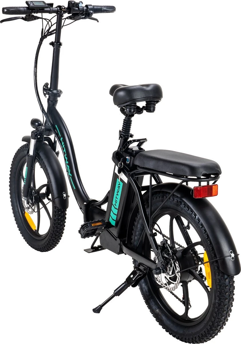 Hitway BK6 Elektrische Fiets | Opvouwbare E-bike | 20 Inch Fat Tire | 350W Motor | 10Ah | Zwart/Groen 5 Hitway BK6 Elektrische Fiets | Opvouwbare E-bike | 20 Inch Fat Tire | 350W Motor | 10Ah | Zwart/Groen - Afbeelding 3
