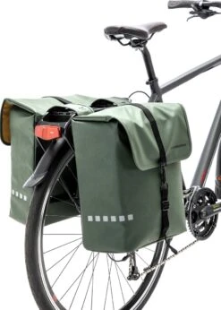 New Looxs Odense Double Dubbele Fietstas - 39 Liter - Groen -Winkel Voor Fietsbenodigdheden 856x1200 4