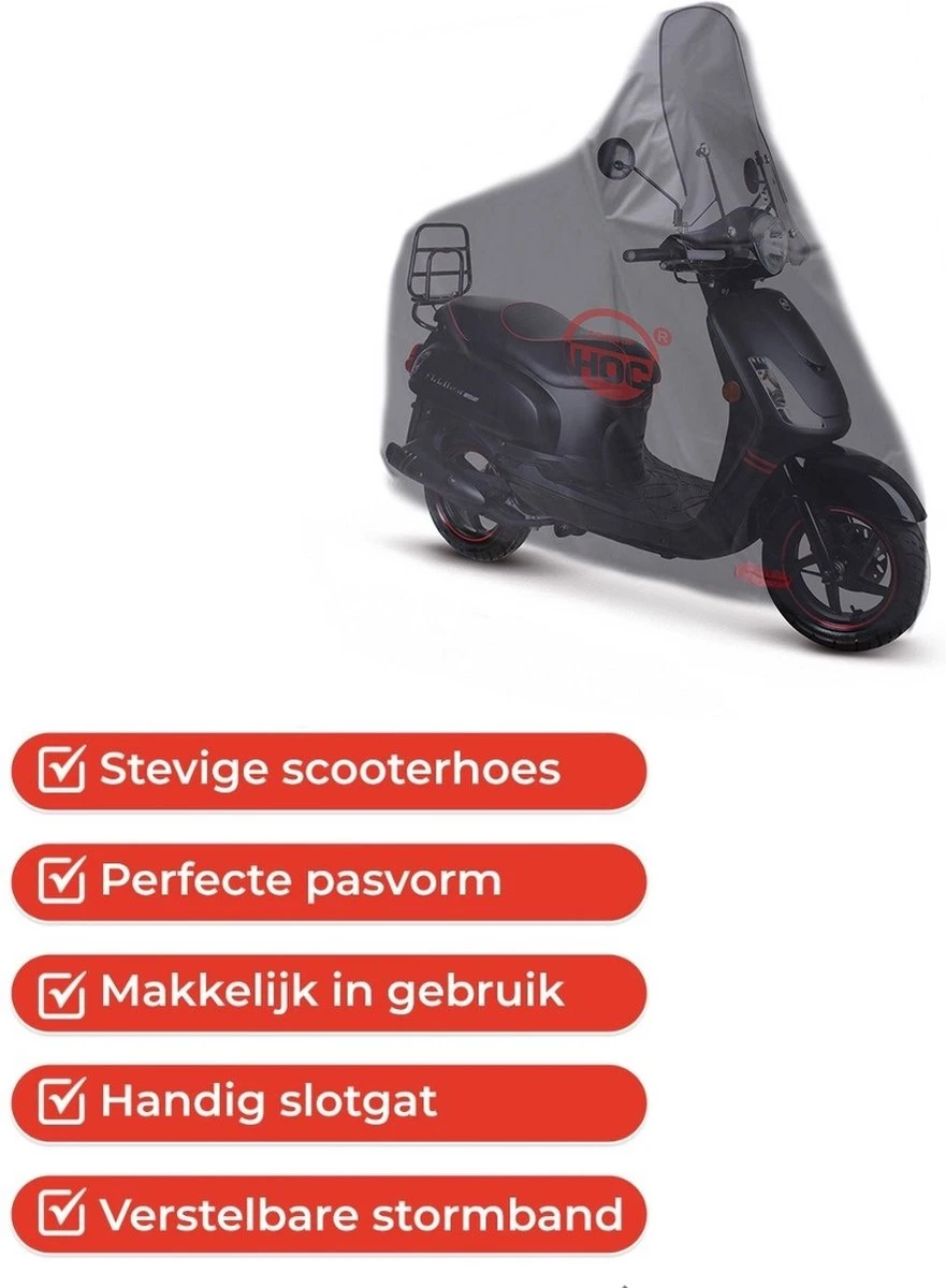 CUHOC Scooterhoes Voor De Sym Fiddle 2 & 3 (Met Hoog Windscherm) Stofvrij / Ademend / Waterdicht Redlabel 10 CUHOC Scooterhoes Voor De Sym Fiddle 2 & 3 (Met Hoog Windscherm) Stofvrij / Ademend / Waterdicht Redlabel - Afbeelding 8