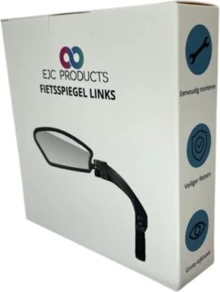 Fietsspiegel - Fietsspiegel Ebike - Links - Achteruitkijkspiegel - Fietsspiegel Op Stuur - Fiets Spiegel - Verstelbaar - Zwart - Stuurbevestiging - EJC Products -Winkel Voor Fietsbenodigdheden 906x1200