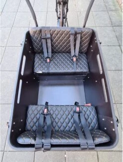 Vogue Carry 3 Bakfiets Kussenset, Model Capi, Kleur Zwart, 3 Cm Dikke Skyleer Bakfiets Kussens -Winkel Voor Fietsbenodigdheden 909x1200