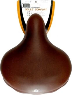 Selle Comfort Fietszadel Drifter - Bruin - Met Zwarte Hangveren -Winkel Voor Fietsbenodigdheden 910x1200 1