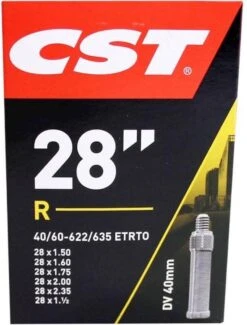 Cst Binnenband 28 X 1.50/2.35 Inch (40/60-622/635) Dv 40 Mm -Winkel Voor Fietsbenodigdheden 912x1200