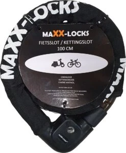 Maxx-Locks Bulls Kettingslot - Solid Pantserslot Uit Gehard Staal - Gebruik Slot Lock Motor Scooter Fiets Motorslot Scooterslot - Alternatief Voor Ketting Ringslot Cijferslot Kabelslot Beugelslot - Lengte 100CM Dikte 8MM - Zwart -Winkel Voor Fietsbenodigdheden 987x1200 1